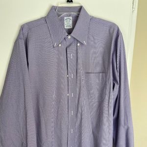 Brooks Brothers Regent Purple and White Dress Shirt